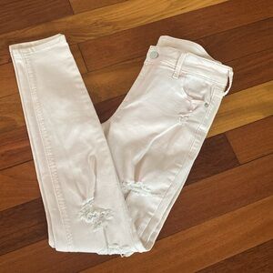 Old Navy Rockstar distressed Jeans size 6 acid wash pink skinny jeans